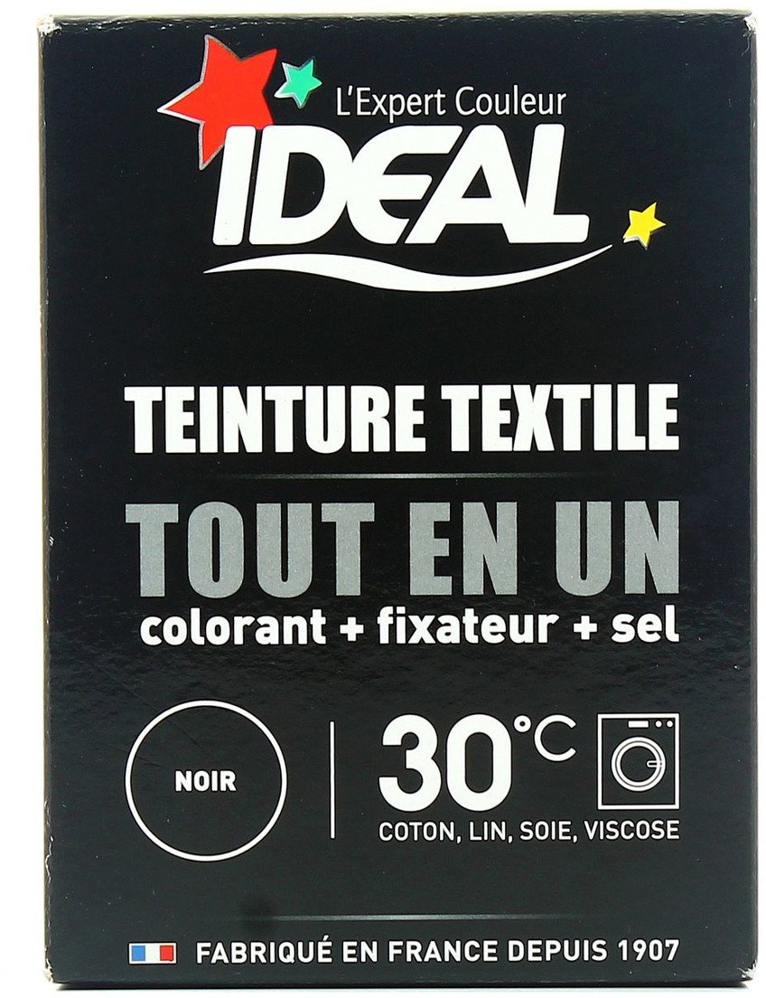 Ideal ALL IN ONE FARBA DO TKANIN MINI CZARNA (01)