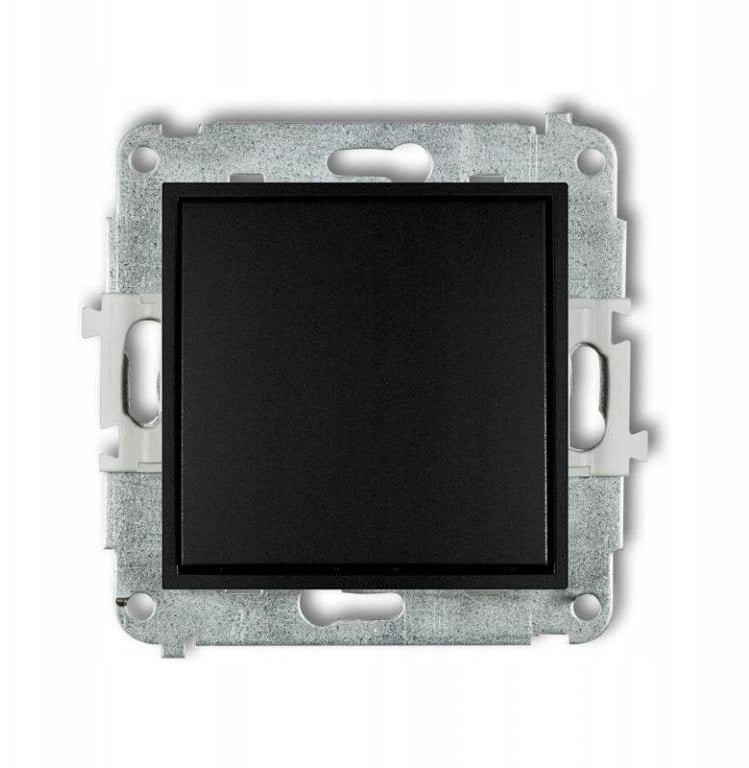 Karlik Mechanizm łącznika zwiernego jednobiegunowy (jeden klawisz bez piktogramu) czarny mat 12IWP-4.1