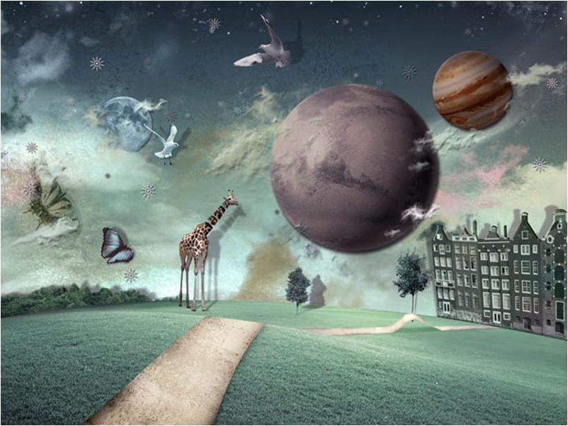 DecoNest Fototapeta - Miasto przyszłości - 350X270