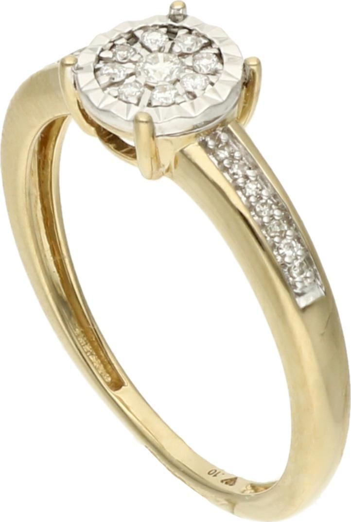 Rosanto Piękny złoty pierścionek zaręczynowy z brylantami roz. 12 585 14k