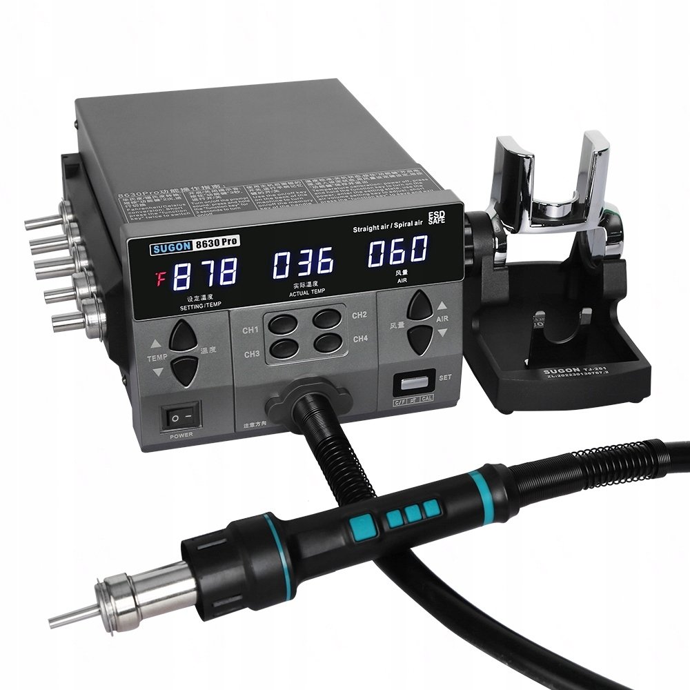 STACJA LUTOWNICZA HOT AIR DO BGA SMD SUGON 8630 Pro 1300W