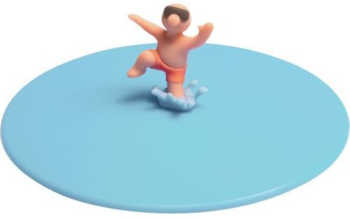 Lurch Pokrywka silikonowa z plażowiczem My Lid, freddy freestyle, śred. 10,5 cm, błękitny