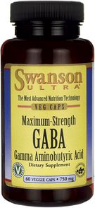 Swanson GABA Forte 750mg 60 kaps.