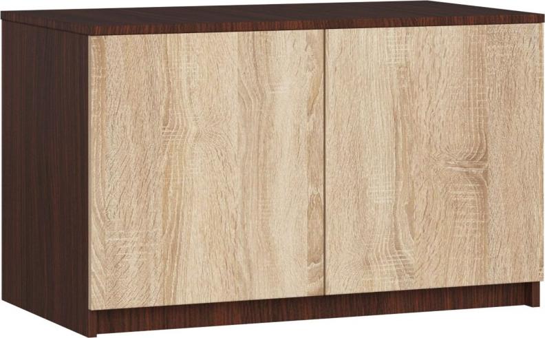 Fabryka Mebli Akord Nadstawka na szafę S 90 cm - wenge-dąb sonoma - 2 drzwi