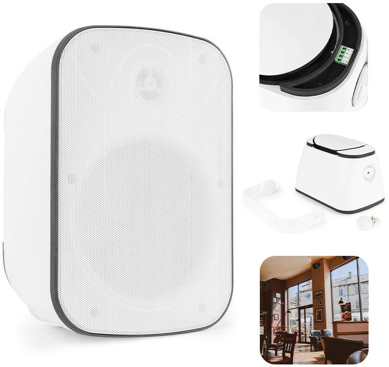 Głośnik 1szt BD50TW wewnętrzny / zewnętrzny do montażu na ścianie 5" 30W IP65/100V WH one size