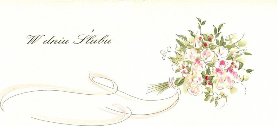 MAK Karnet Ślub DL S26 - Bukiet