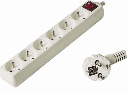 Listwa zasilająca PremiumCord 6 gniazd 2 m biała (pp6k02)