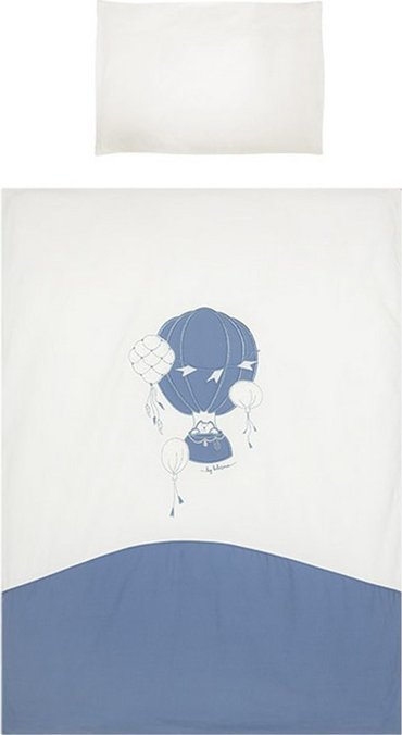 Pościel 90x120, 3 elementy, Baloniki niebieski