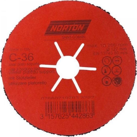 Norton KRĄŻEK PÓŁELASTYCZNY NORTON CP FLEX 127MM P.36 (1 SZT)