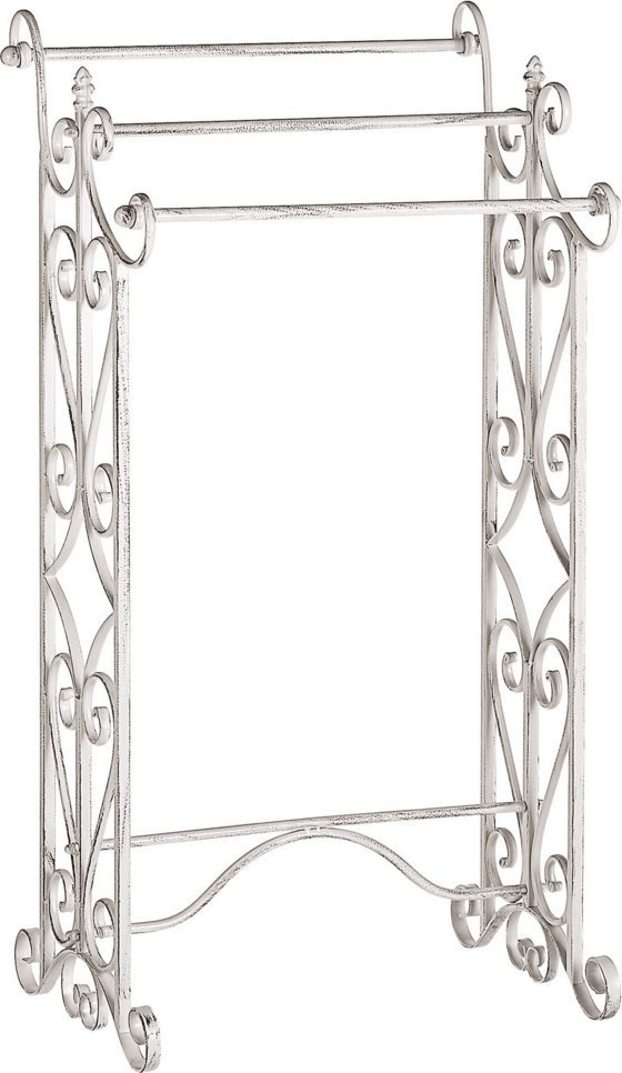 Beliani Stojak na ręczniki 27 x 90 cm biały CHILLAN