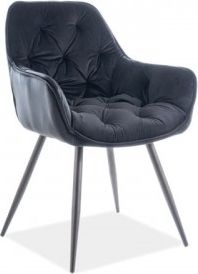 Signal KRZESŁO CHERRY VELVET CZARNY STELAŻ/CZARNY BLUVEL 19