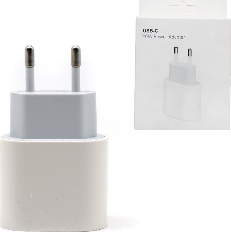 Ładowarka M ECOBOX ŁADOWARKA SIECIOWA IPHONE MU7V2ZM/A 20W USB-C TYP-C PD BOX SINGLE APPX