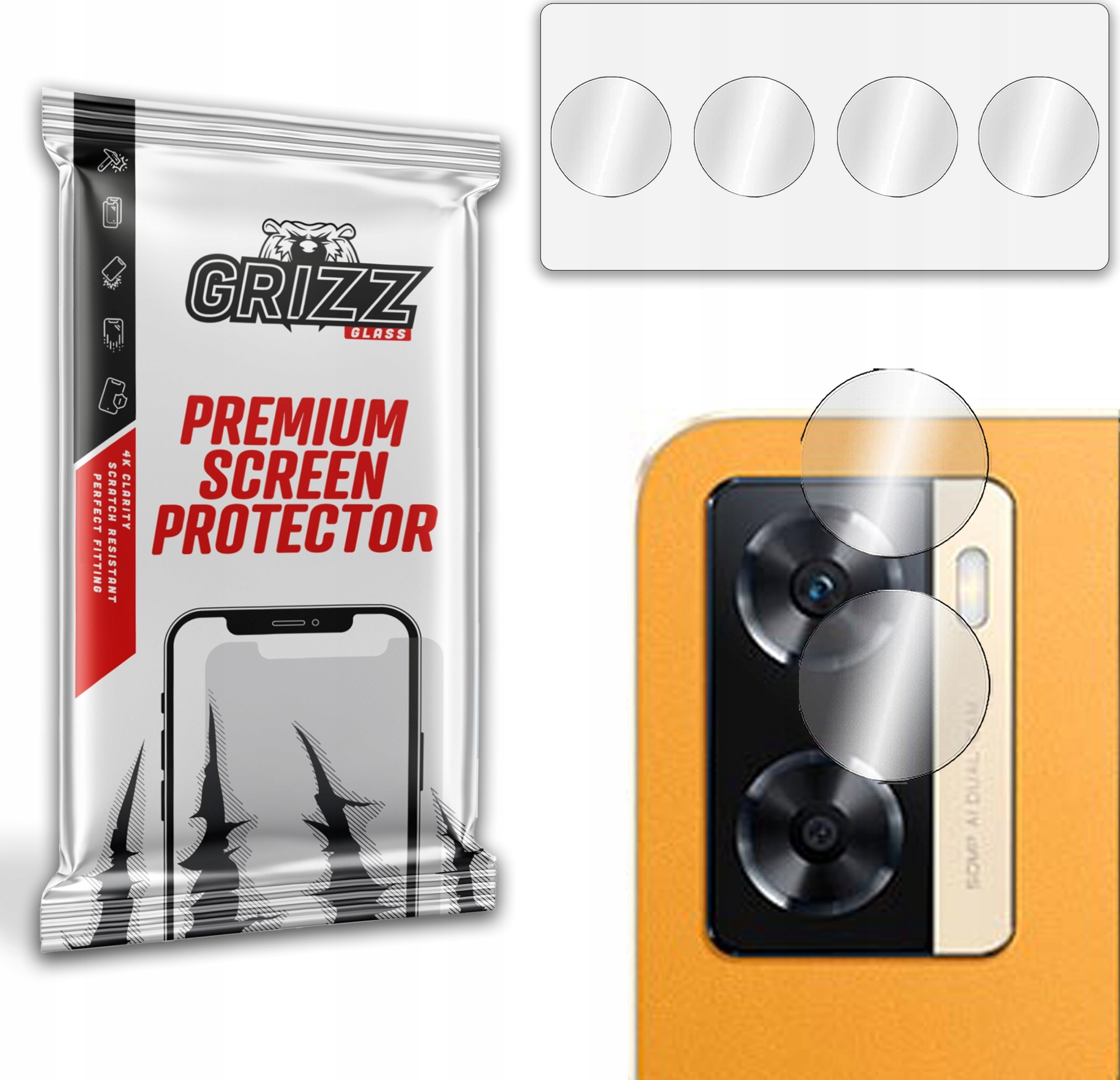GrizzGlass Szkło na aparat Grizz Oppo A77s