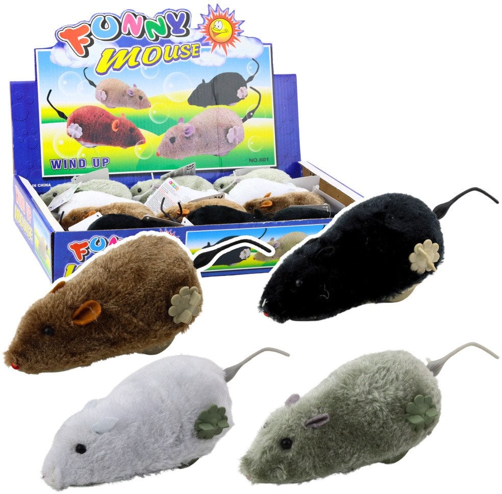 Nakręcana Mysz Futrzana Jeżdżąca Interaktywna Mix