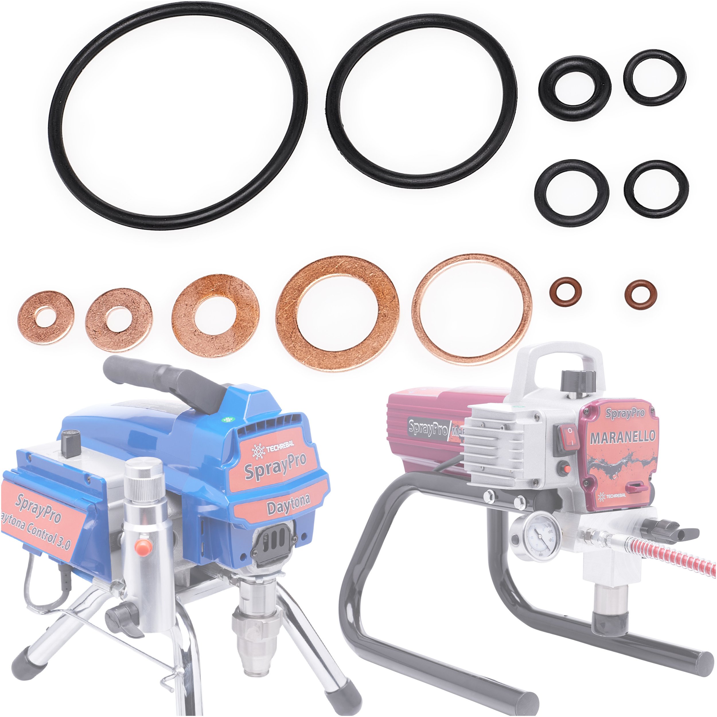 Zestaw Naprawczy do Agregatu Malarskiego Uszczelki Podkładki Techrebal