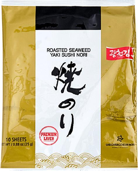 Kwangcheonkim Glony do sushi Yaki Nori GOLD 10 szt. - KC