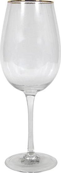 Vivalto Kieliszek do wina 500 ml ryflowany Rim Gold