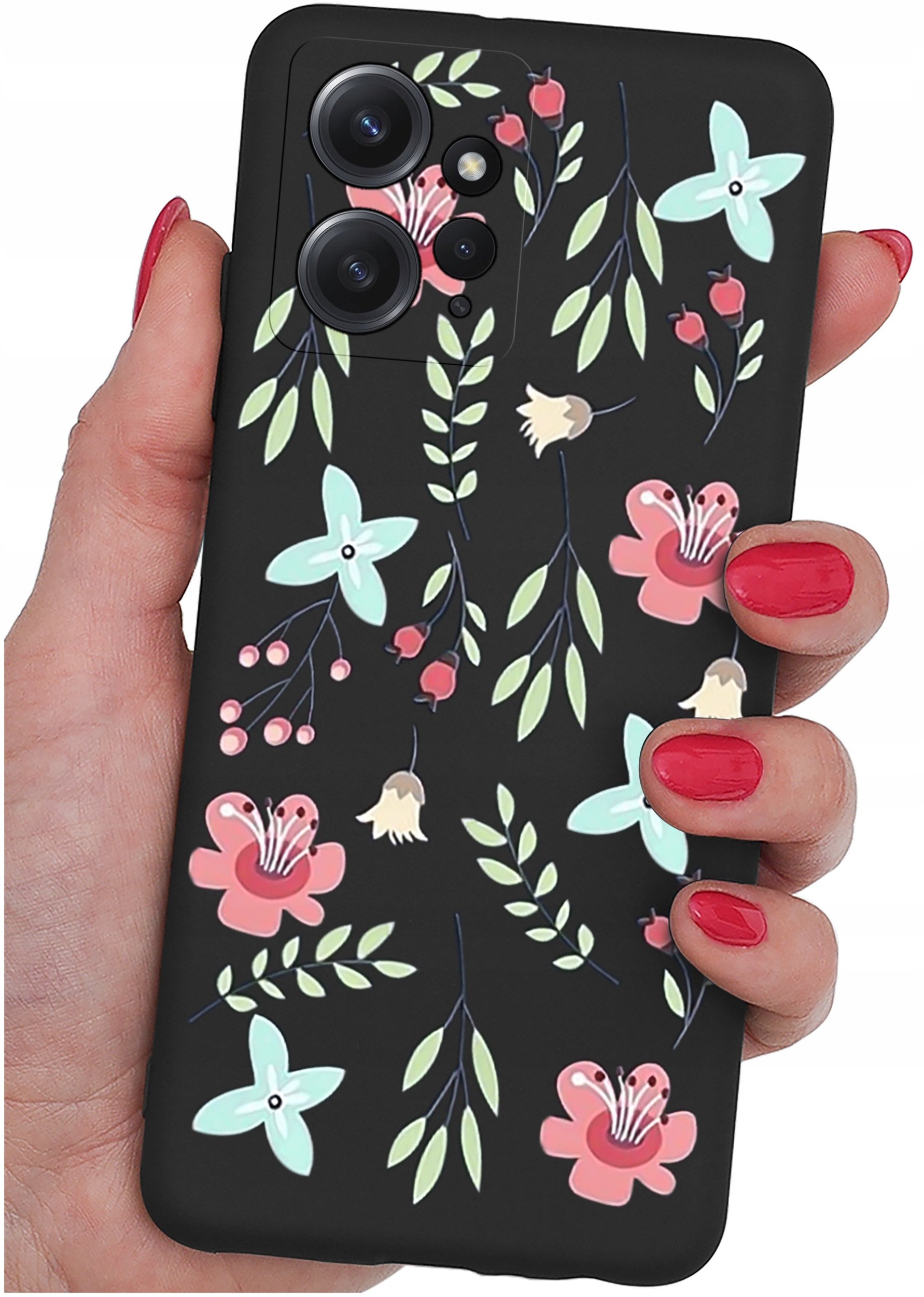 ETUI do Xiaomi Redmi Note 12 4G | WZORY | SILIKONOWE MATT CASE + SZKŁO 9H