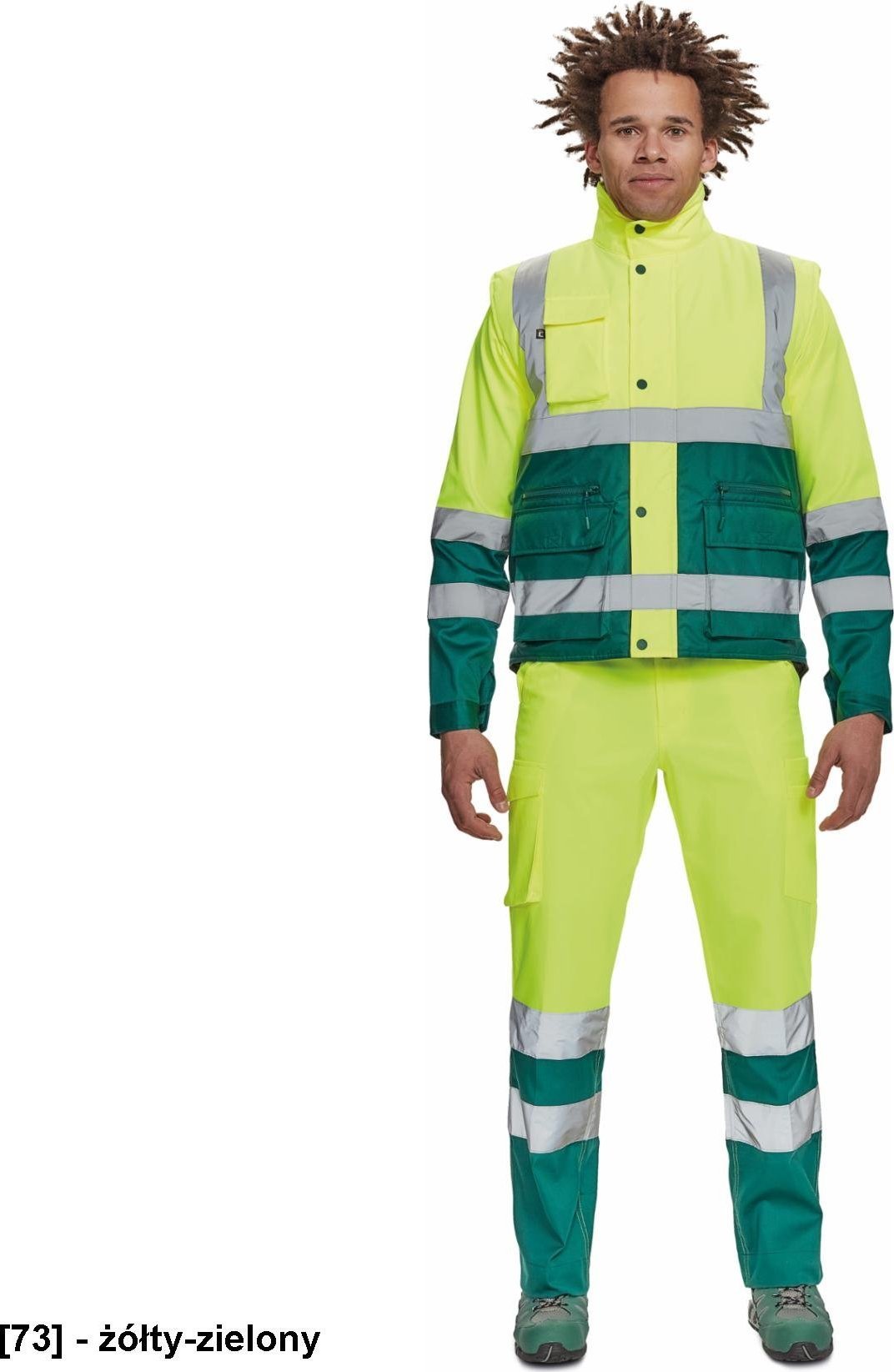 CERVA HELLIN HV - bezrękawnik - żółty-zielony 3XL