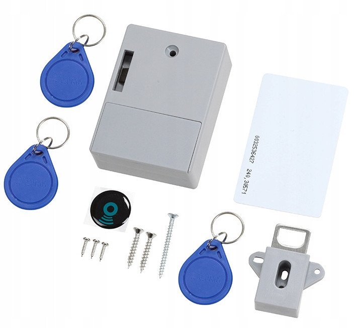 ZAMEK FURTKA +3x Chip Zestaw CZIP BRAMKA KOMPLET