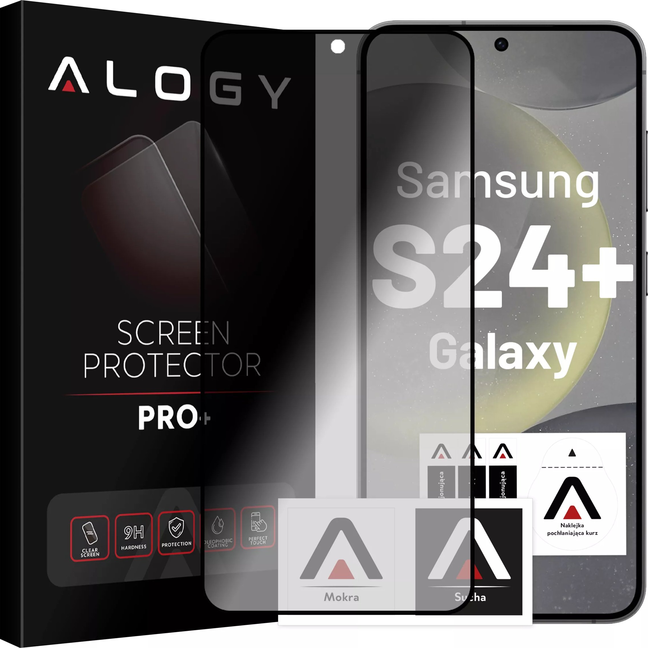 Szkło hartowane Prywatyzujące do Samsung Galaxy S24 Plus matowa ochrona na ekran Alogy Privacy Glass