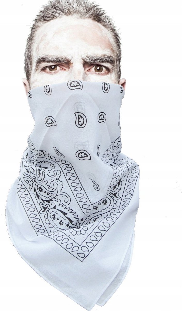MFH BANDAMKA BANDANA CHUSTA BIAŁA 55 x 55 cm MFH
