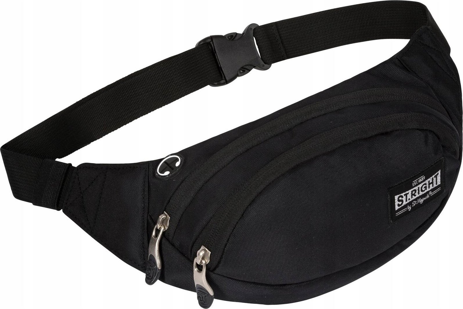 MAJEWSKI Saszetka na pasek nerka ST.RIGHT WB-01 Black Vintage