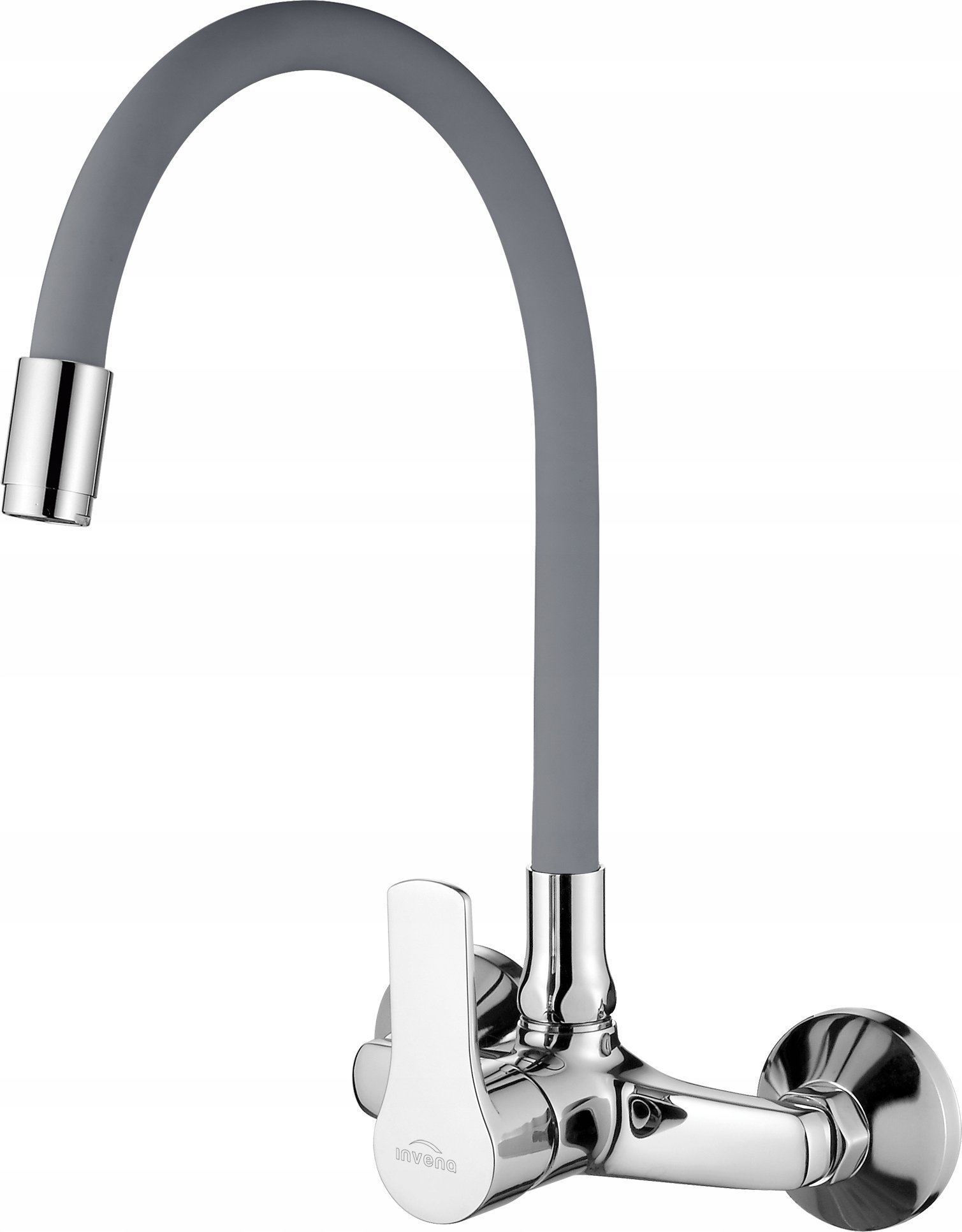 Bateria kuchenna Invena Invena bateria ścienna VERSO z elastyczną wylewką, szara BC-82-E5S