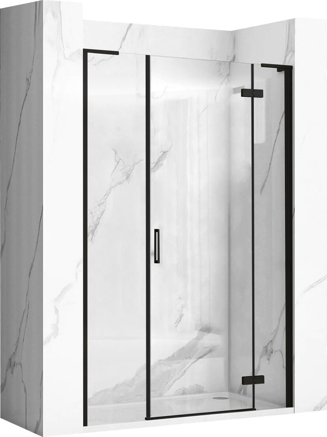 Rea Drzwi prysznicowe Rea Hugo 120 Czarne