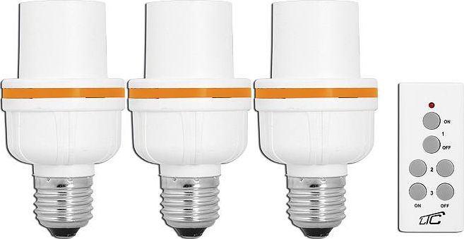 LTC Gniazdo Żarówki E27 Sterowane Pilotem X3. | C11-0