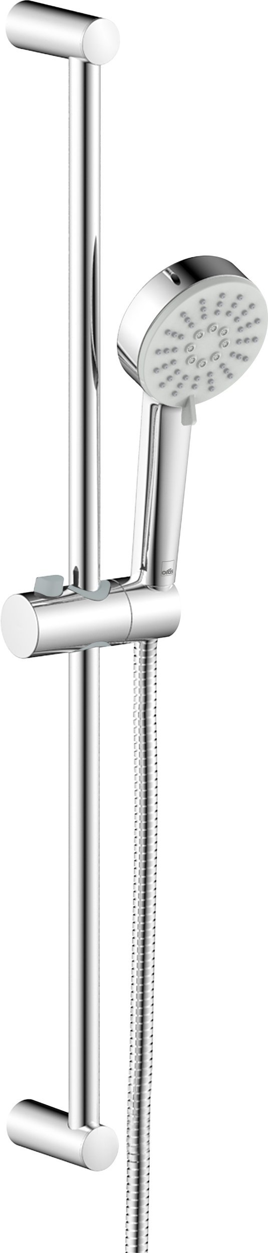 Shower set ORAS LINEA, stand, hose 150 cm, 3-jet shower head, chrome color.