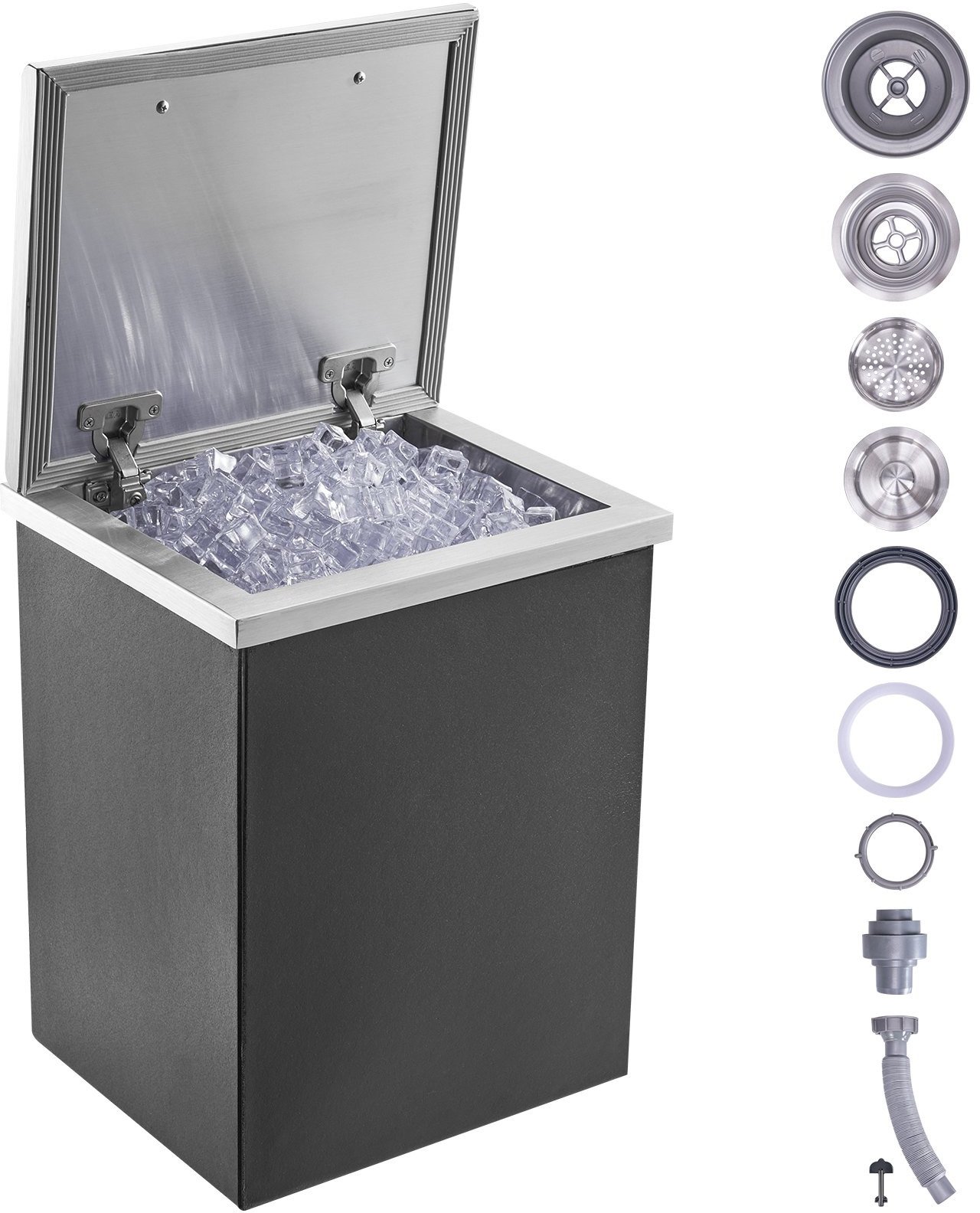 Stalowa Skrzynia na Lód - Profesjonalna z Termoizolacją 28,5L