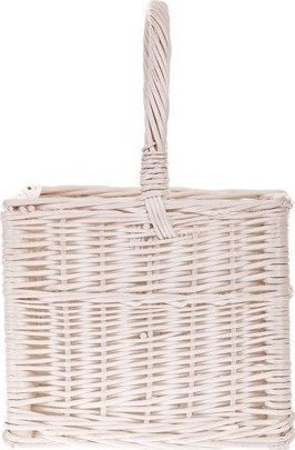 WickerPL Wiklinowy Kosz na 4 Butelki wybielany 28x28 H23 cm