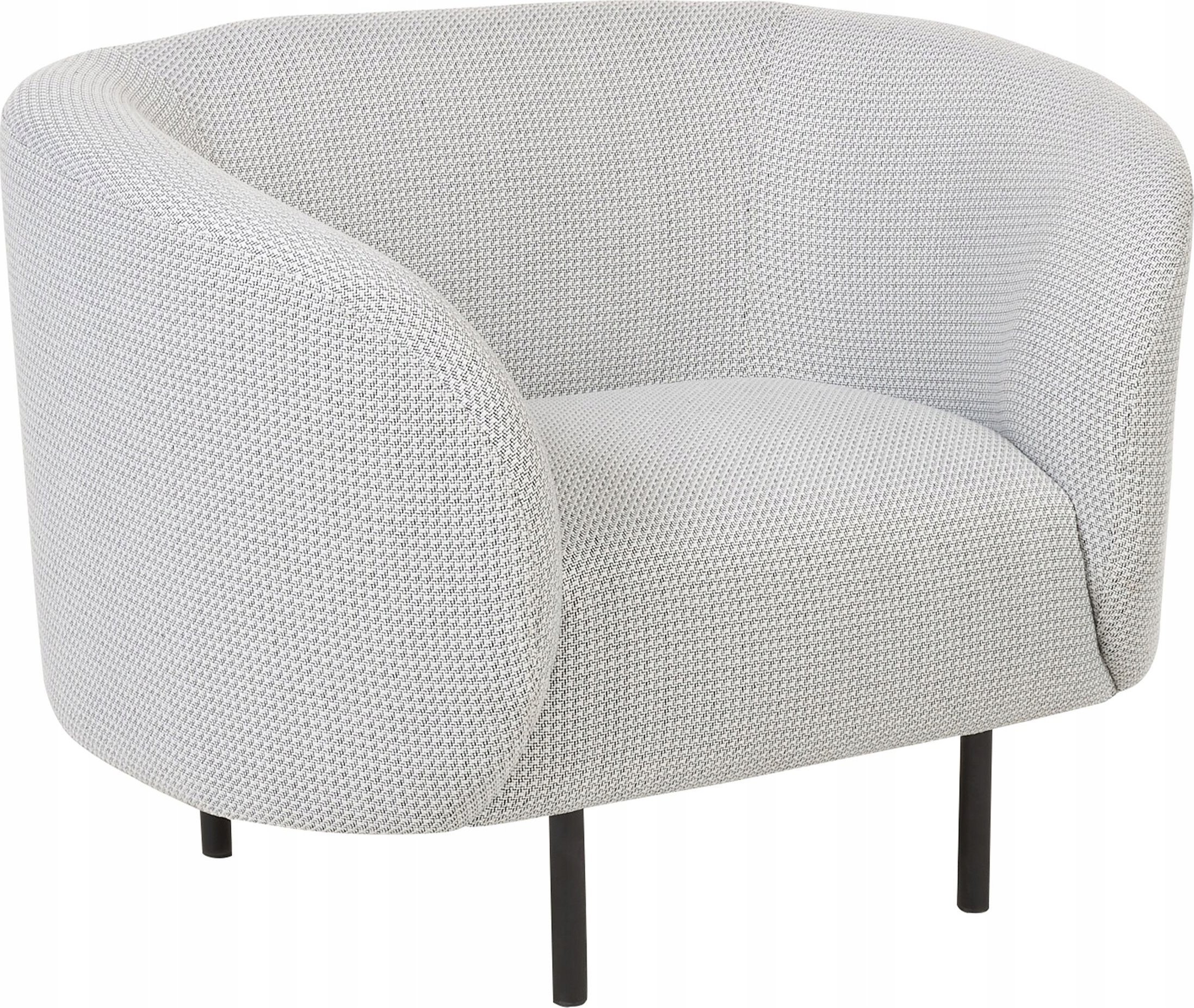 Beliani Fotel Czarno-biały LOEN