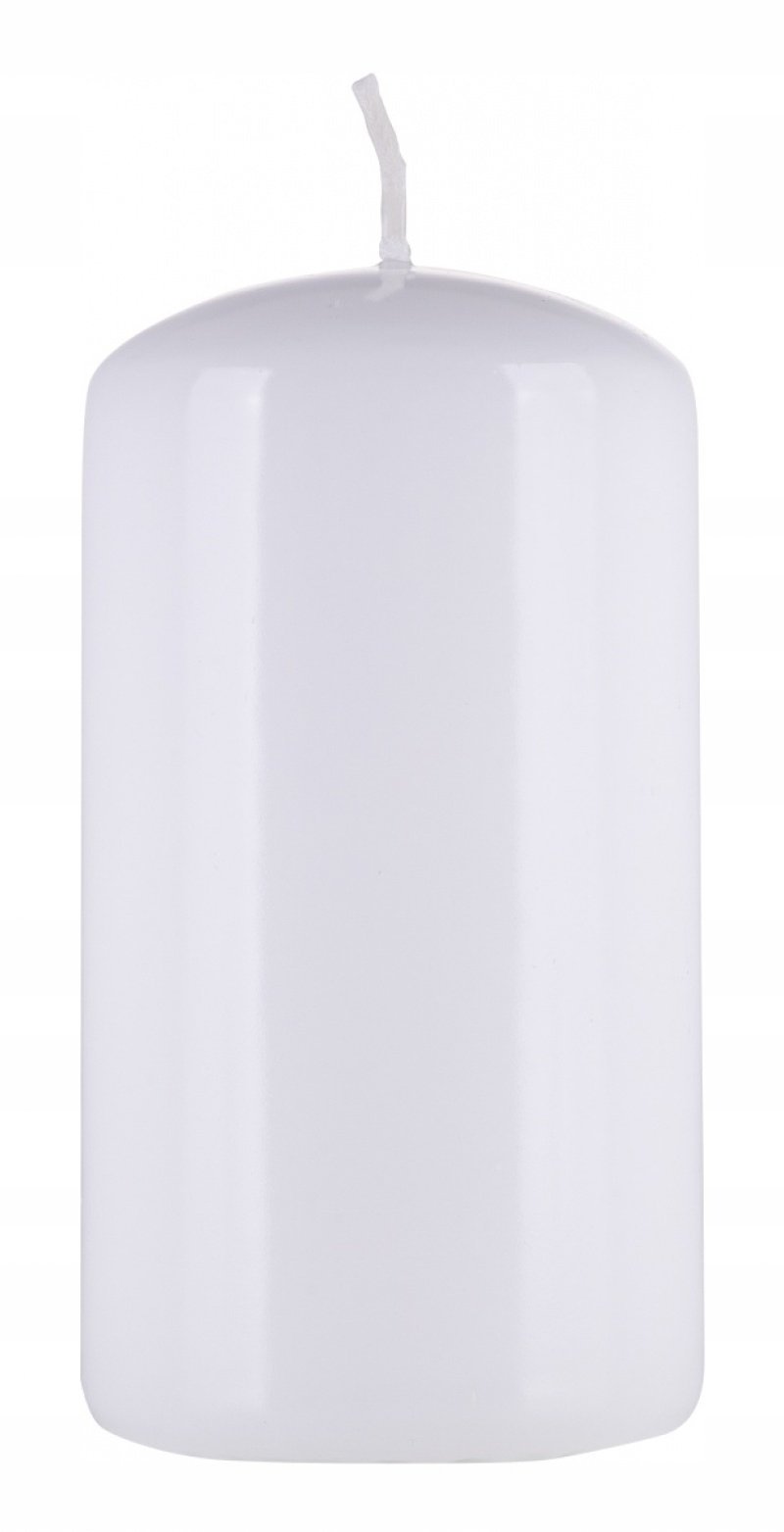 Donau Home Świeca słup Standardowy Połysk, 60x115mm, biały