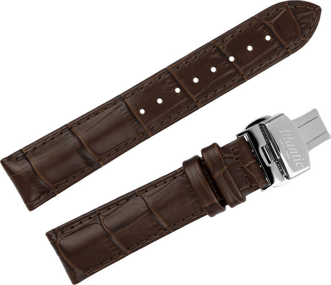 Skórzany pasek do zegarka Atlantic 20 mm BR-20 9609 brązowy .