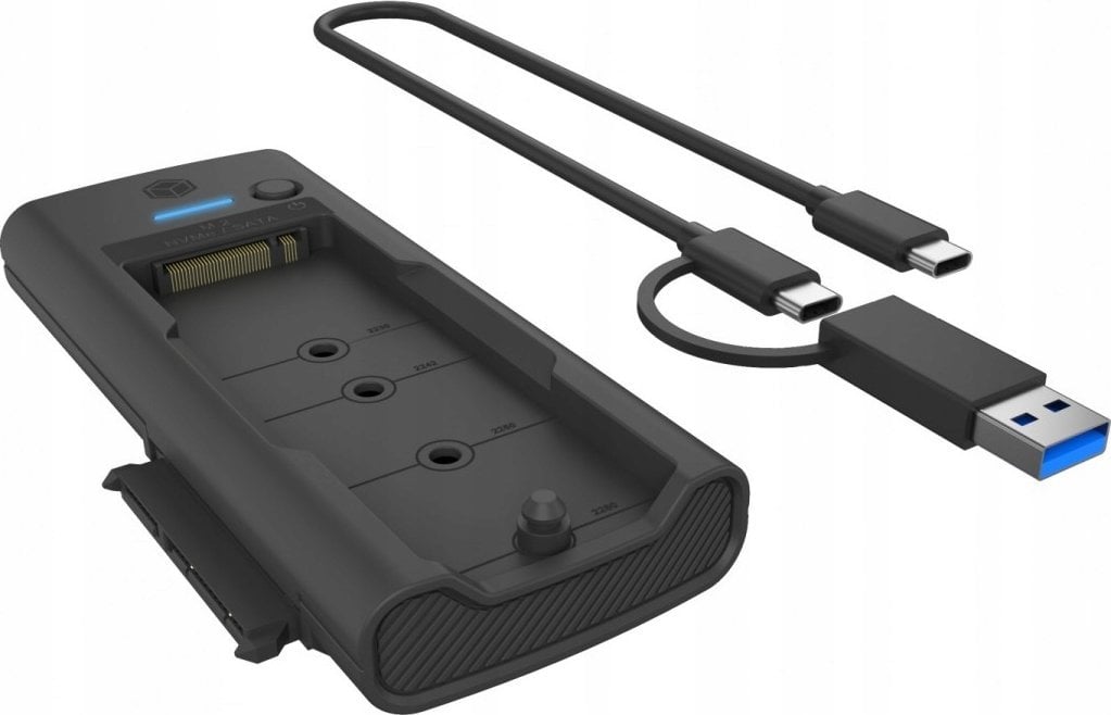 Stacja dokująca Icy Box Stacja dokujšca IB-180MS-C31 SSD Docking 1x 2,5'/3,5' & 1x M.2 PCIe NVMena USB 3.2 Gen 2 10 Gbit/s