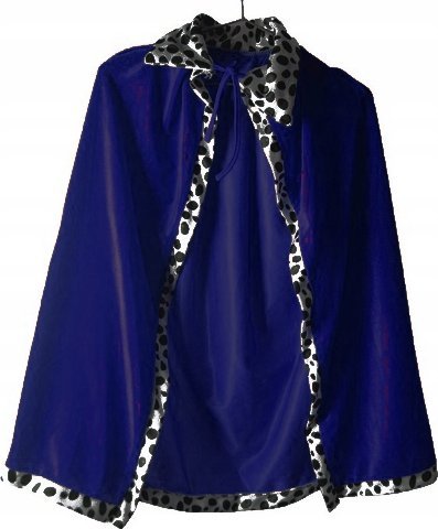 Korbi PELERYNA KRÓLA KOSTIUM PRZEBRANIE JASEŁKA GRANAT