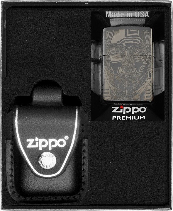 Zestaw ZIPPO Zapalniczka METAL HEAD DESIGN Prezentowy No3
