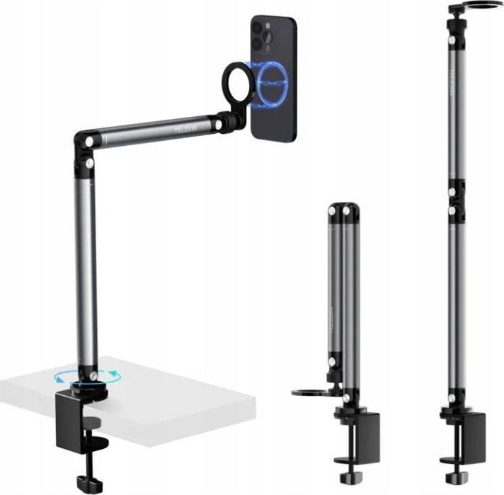 Telesin Uchwyt Mocowanie Imadło Magnes Magnetyczny Magsafe Na Telefon Tablet Vlog / P3-ds-02