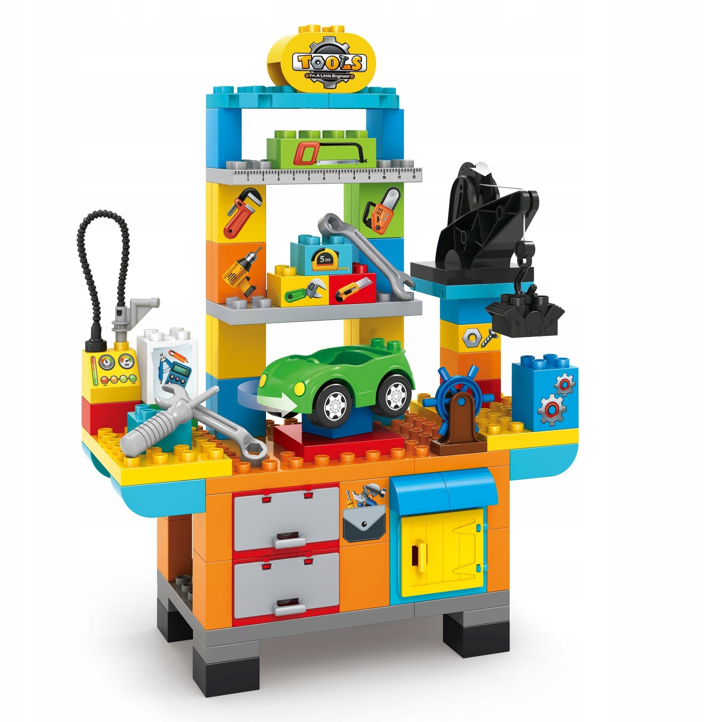 Bounn Klocki konstrukcyjne wózek warsztat majsterkowicza 90 elementów