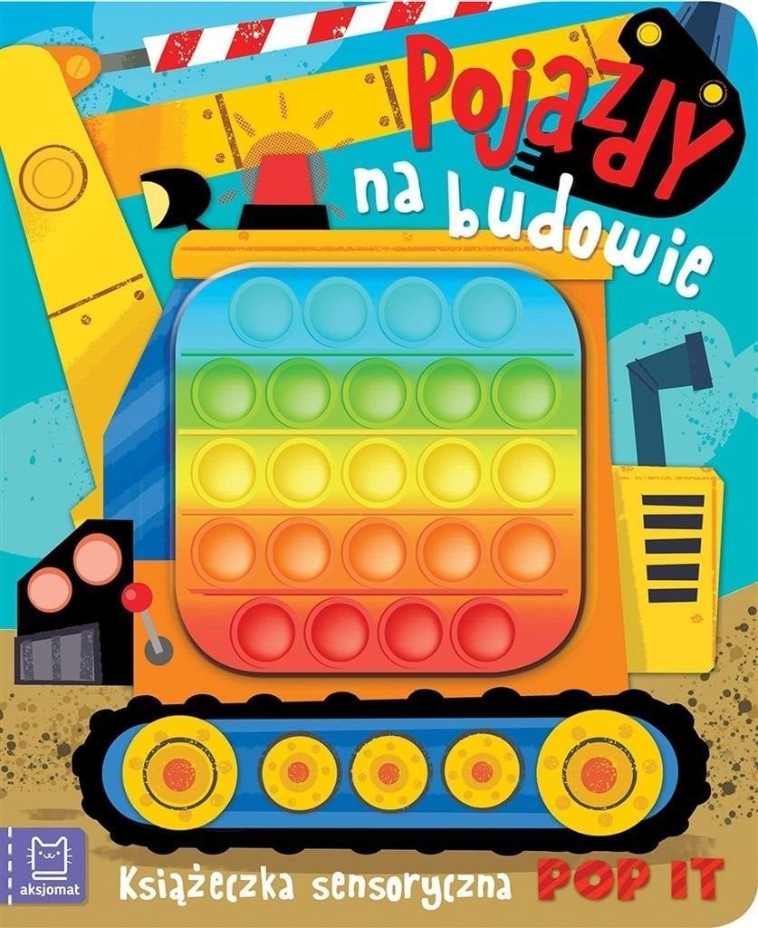 Mudpuppy Pojazdy na budowie. Książeczka sensoryczna POP IT