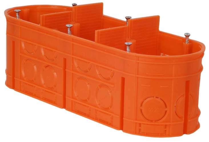 Simet Puszka podtynkowa 3-krotna MULTIWALL M3X60F 60mm pomarańczowa - 33167008