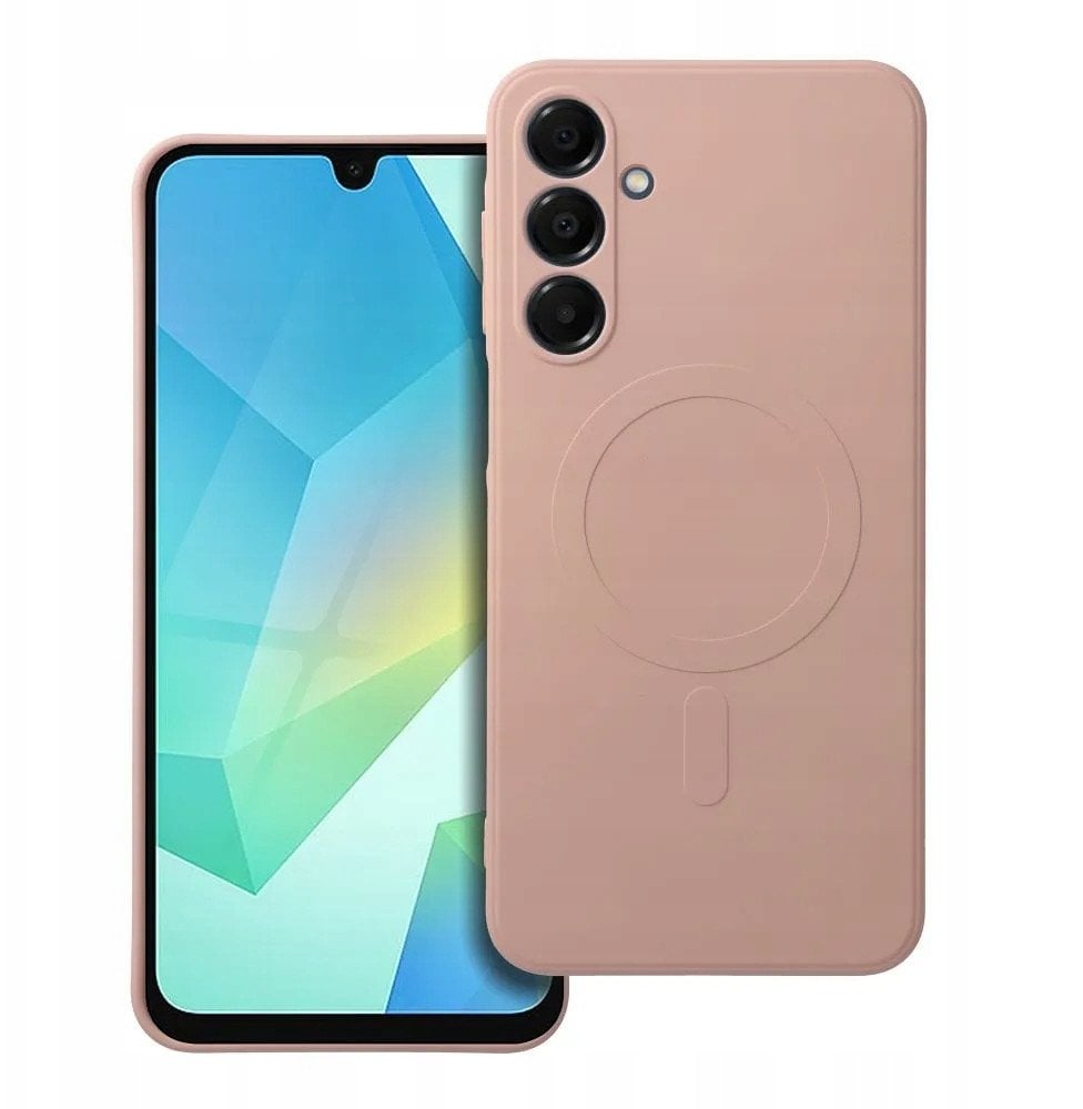 Futerał SILICONE MAG COVER kompatybilny z MagSafe do SAMSUNG A36 różowy