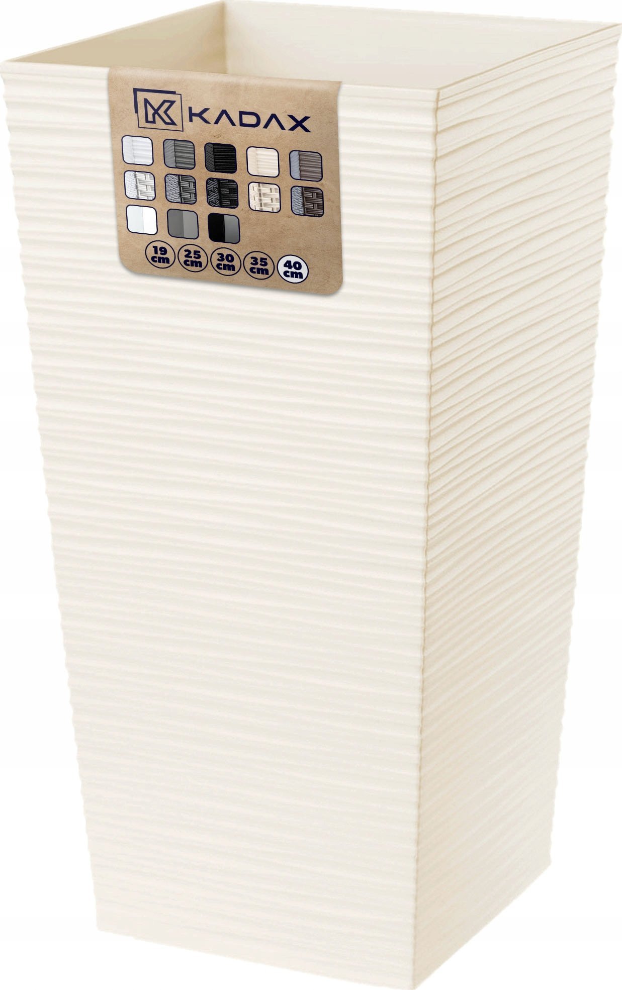 Kadax KADAX Doniczka Donica 39x75cm Wkład Kremowa Dłuto