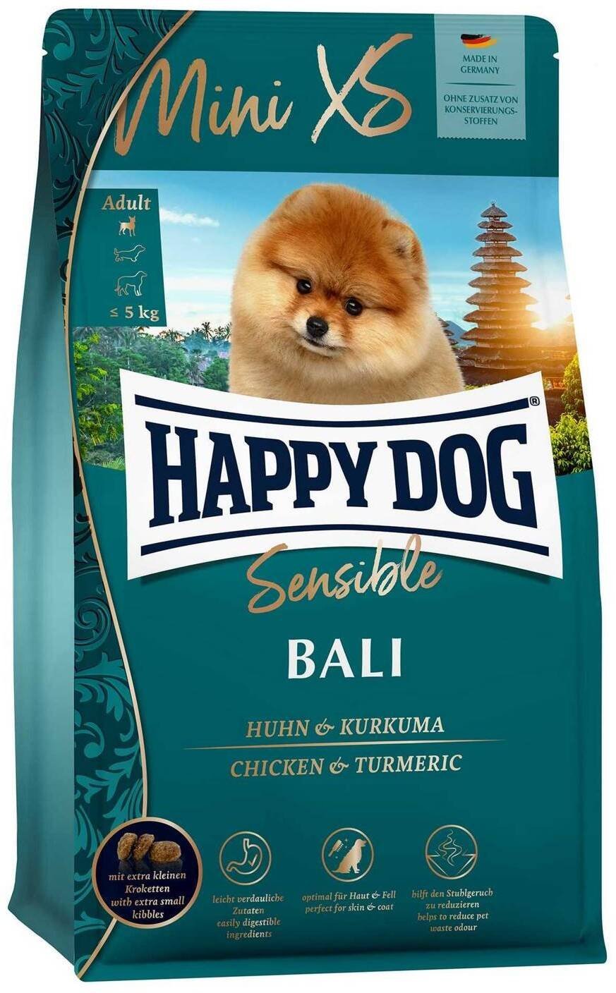 Happy Dog Mini XS Bali, sucha karma, dla dorosłych psów do 5 kg, kurczak i kurkuma, 300 g