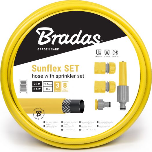 Bradas Komplet do zraszania Sunflex 1/2" 20m WMS1/220SET Bradas 7606