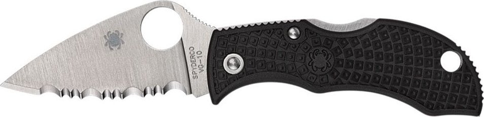 Spyderco Spyderco MANBUG FRN BLACK LEAF SERRATED MBKLFS