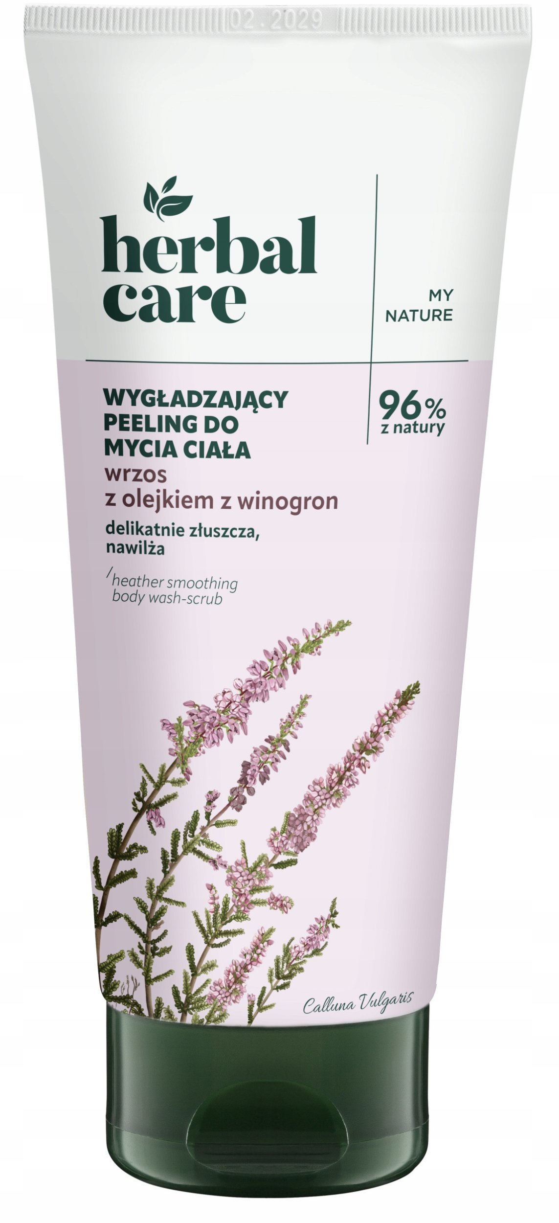 FARMONA Herbal Care Wygładzający peeling do mycia ciała Wrzos z olejkiem z winogron 200 ml