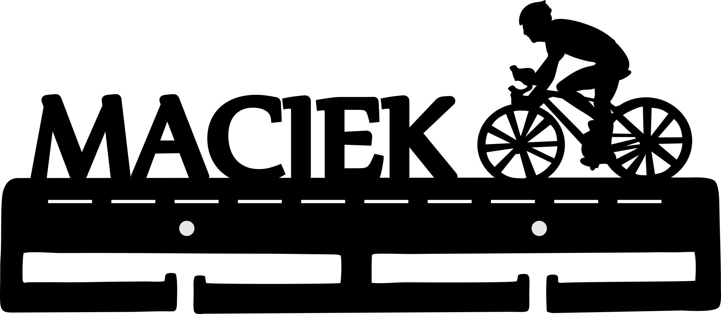 naSciane Wieszak na medale imienny KOLARSTWO rower 40 cm